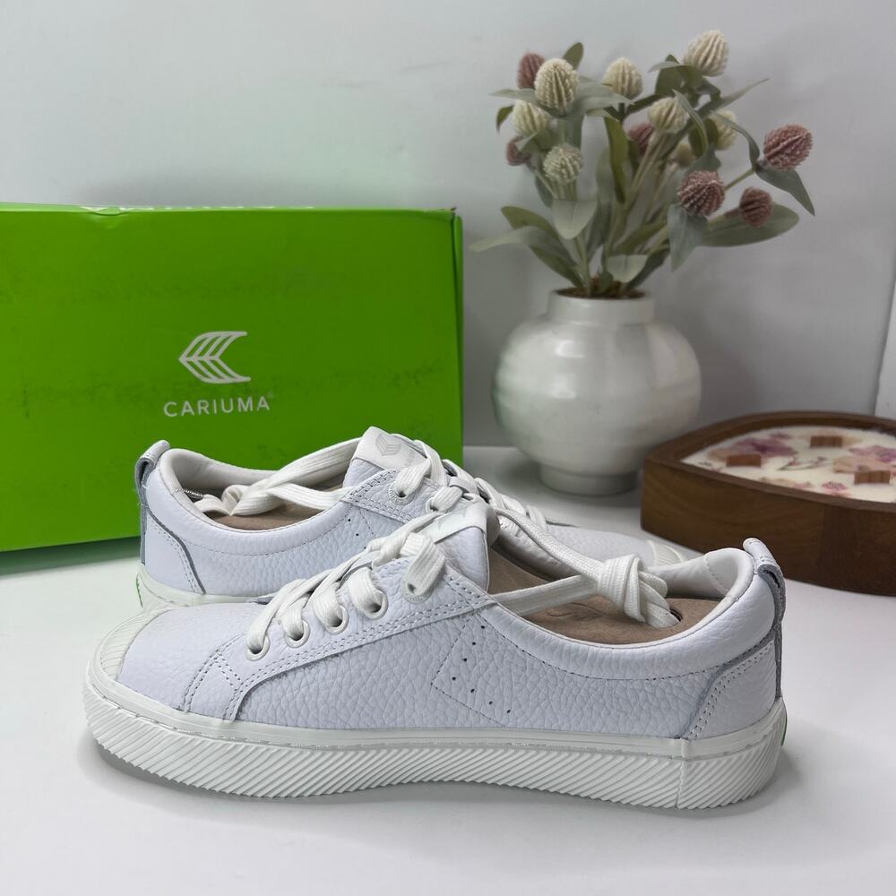 Cariuma OCA Low Casual Leather Sneaker White Women's 7.5 NWB - Picture 7 of 10